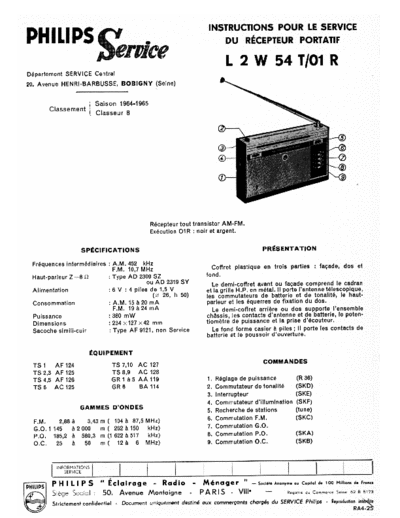 Philips l2w 54 t  Philips Historische Radios L2W54T l2w 54 t.pdf