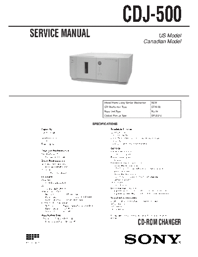 panasonic hfe sony cdj-500 service en  panasonic Fax KXFM90PDW Viewing SGML_VIEW_DATA EU KX-FM90PD-W SVC Audio CDJ-500 hfe_sony_cdj-500_service_en.pdf