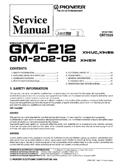 Pioneer GM-202 212+Car+power+Ampli  Pioneer Car Audio GM-212 PIONEER GM-202_212+Car+power+Ampli.pdf