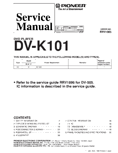 Pioneer hfe   dv-k101 service rrv1985 en  Pioneer DVD DV-K101 hfe_pioneer_dv-k101_service_rrv1985_en.pdf