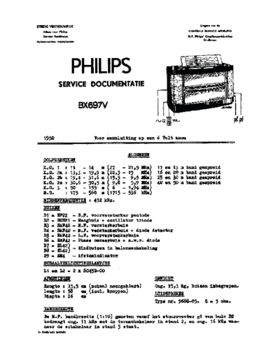 Philips BX697V  Philips Historische Radios BX697V BX697V.pdf