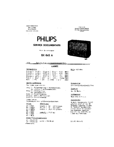 Philips BX645A  Philips Historische Radios BX645A BX645A.pdf