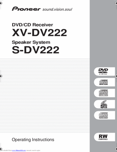 Pioneer xvdv222  Pioneer DVD XV-DV222 xvdv222.pdf
