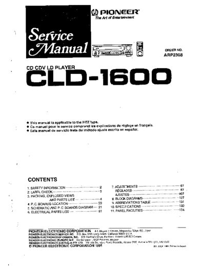 Pioneer hfe   cld-1600 arp2308  Pioneer Laser Disk CLD-1600 hfe_pioneer_cld-1600_arp2308.pdf