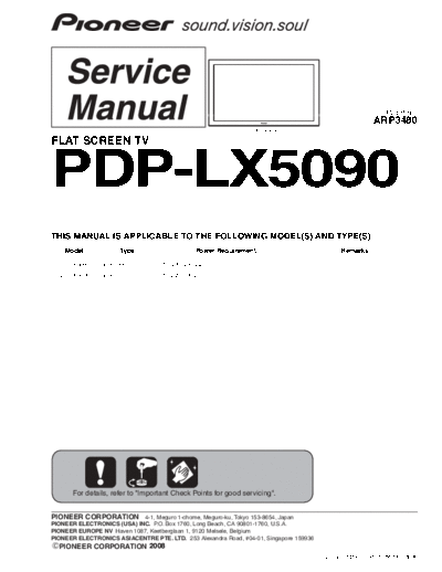 Pioneer PDP-LX5090 ARP3480  Pioneer Plasma TV PDP-LX5090 PDP-LX5090_ARP3480.pdf