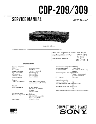 panasonic hfe sony cdp-209 309 service en  panasonic Fax KXFM90PDW Viewing SGML_VIEW_DATA EU KX-FM90PD-W SVC Audio CDP-309 hfe_sony_cdp-209_309_service_en.pdf