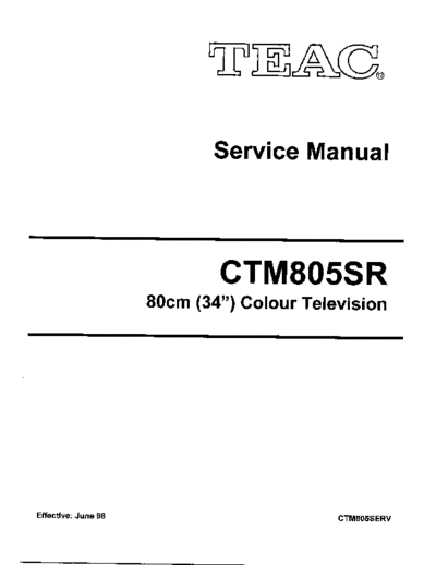 teac CTM805SR  teac TV CTM805SR.pdf