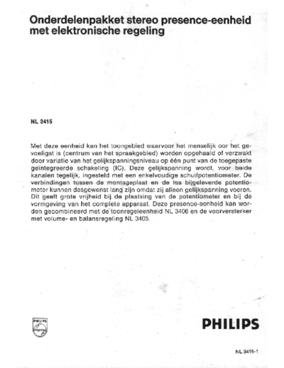 Philips NL3415  Philips Brochures PHILIPS ZELFBOUW NL3415.pdf