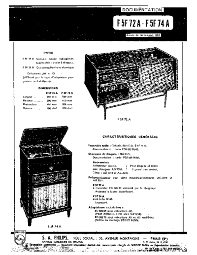 Philips f5f 72 a  Philips Historische Radios F5F72A-74A f5f 72 a.pdf