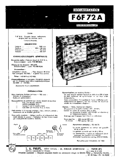 Philips f6f 72 a  Philips Historische Radios F6F72A f6f 72 a.pdf