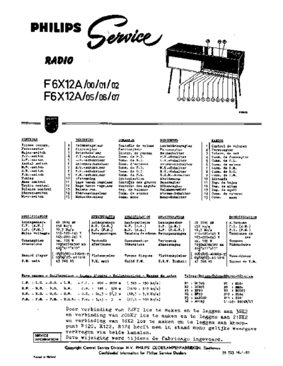 Philips f6x 12 a  Philips Historische Radios F6X12A f6x 12 a.pdf