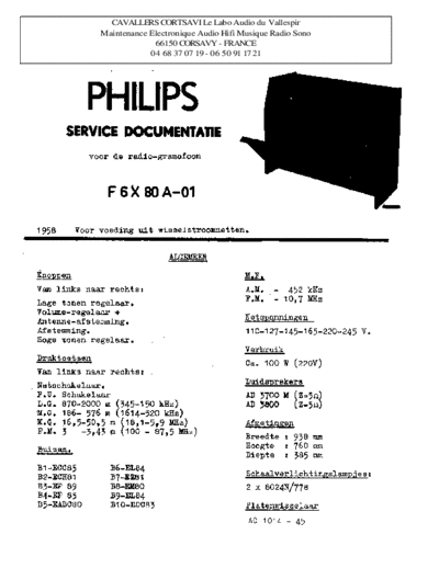 Philips f6x 80 a  Philips Historische Radios F6X80A f6x 80 a.pdf