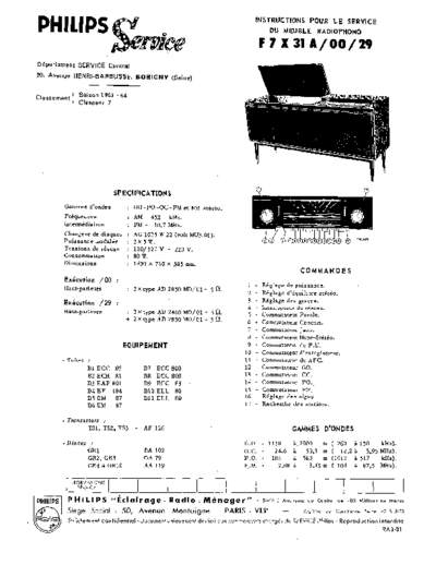 Philips f7x 31 a  Philips Historische Radios F7X31A f7x 31 a.pdf