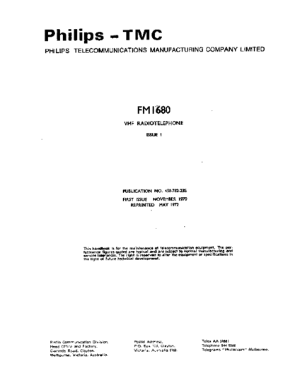 Philips fm1680vhf  Philips Historische Radios FM1680 philips_fm1680vhf.pdf