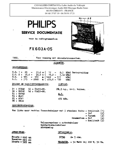 Philips fx 603 a  Philips Historische Radios FX603A fx 603 a.pdf
