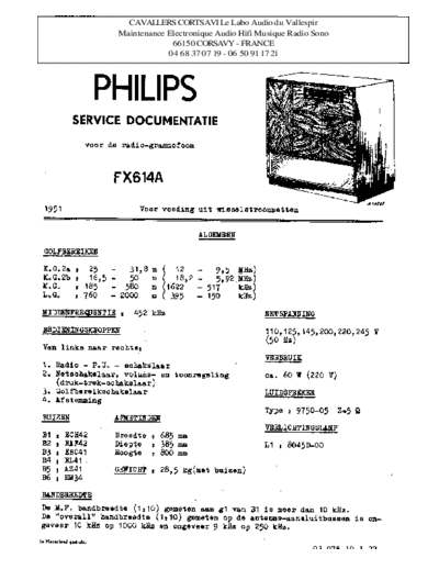 Philips fx 614 a  Philips Historische Radios FX614A fx 614 a.pdf