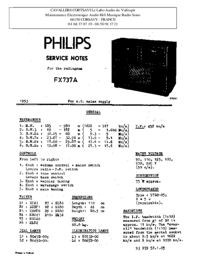 Philips fx 737 a  Philips Historische Radios FX737A fx 737 a.pdf