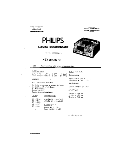 Philips H3X78A  Philips Historische Radios H3X78A H3X78A.pdf
