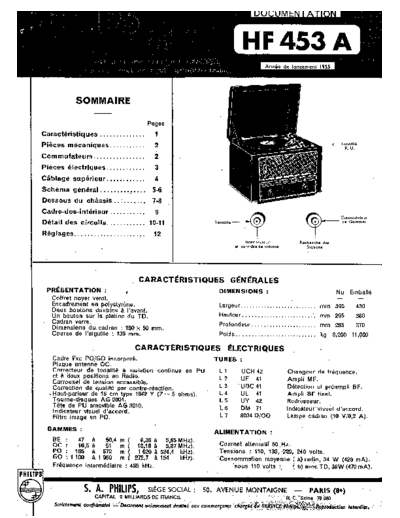 Philips hf 453 a  Philips Historische Radios HF453A hf 453 a.pdf