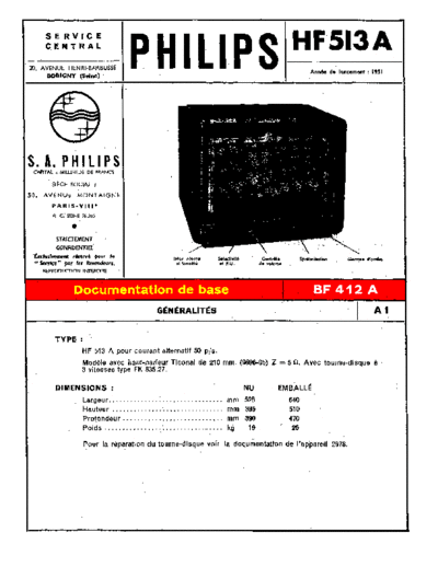 Philips hf 513 a  Philips Historische Radios HF513A hf 513 a.pdf