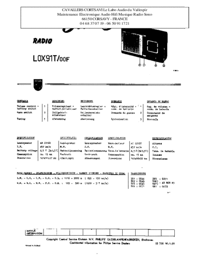 Philips l0x 91 t  Philips Historische Radios LOX91T l0x 91 t.pdf