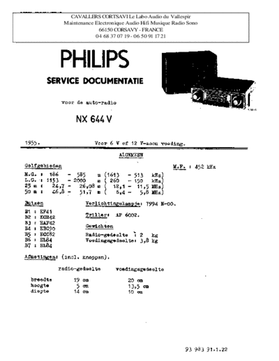 Philips nx 644 v  Philips Historische Radios NX644V nx 644 v.pdf