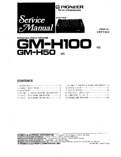 Pioneer GM-H100 GM-H50 CRT1343  Pioneer Car Audio GM-H100 GM-H50 PIONEER_GM-H100_GM-H50_CRT1343.pdf
