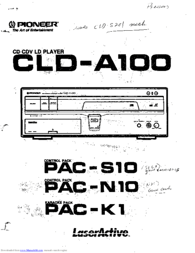 Pioneer cld-a100 service-info  Pioneer CD CLD-A100 pioneer_cld-a100_service-info.pdf