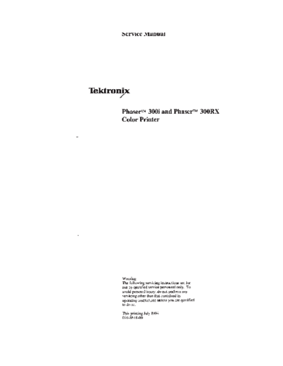 Tektronix Phaser 300  Tektronix Printers Tektronix Phaser 300.pdf