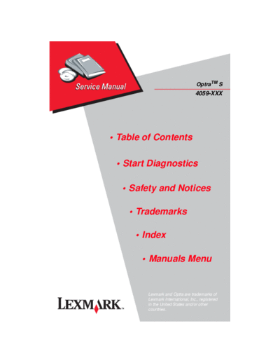 Lexmark Servicemanual   optra s  Lexmark Laser OptraS Servicemanual lexmark optra s.pdf
