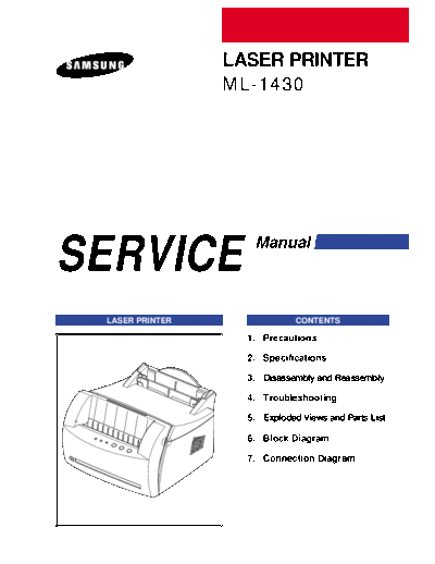 Samsung ML-1430repair  Samsung Printer ML1430 ML-1430repair.pdf