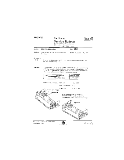 Sony Car0298  Sony Car Stereo Service Bulletin Car0298.pdf