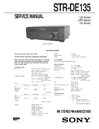 Sony STR-DE135  Sony Sony STR-DE135.pdf