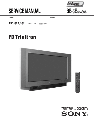 Sony CTV CHASSIS BE-3E  Sony SONY CTV CHASSIS BE-3E.pdf