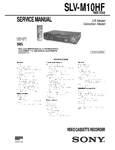Sony SLV-M10HF  Sony Sony SLV-M10HF.pdf
