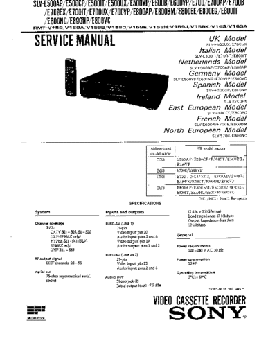 Sony SLV-E500 E600 E700 E800  Sony Sony SLV-E500_E600_E700_E800.pdf