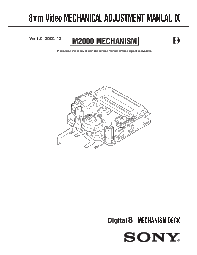 Sony M2000 MECHANISM (Manual IX)  Sony Sony M2000 MECHANISM (Manual IX).pdf