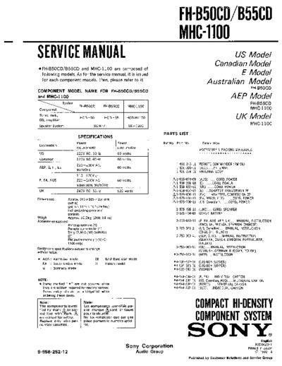 Sony FH-B50CD  Sony SONY FH-B50CD.pdf