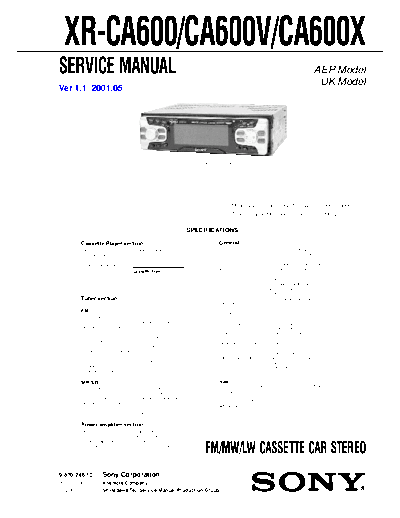 Sony XR-CA600 V X  Sony SONY XR-CA600_V_X.pdf