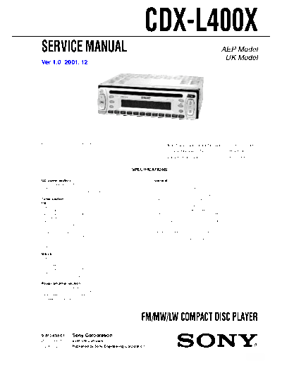 Sony CDX-L400X  Sony SONY CDX-L400X.pdf