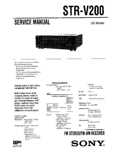 Sony STR-V200  Sony Sony STR-V200.pdf