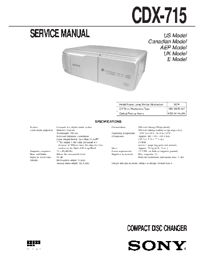 Sony CDX-715(carCDchanger)  Sony SonyCDX-715(carCDchanger).pdf