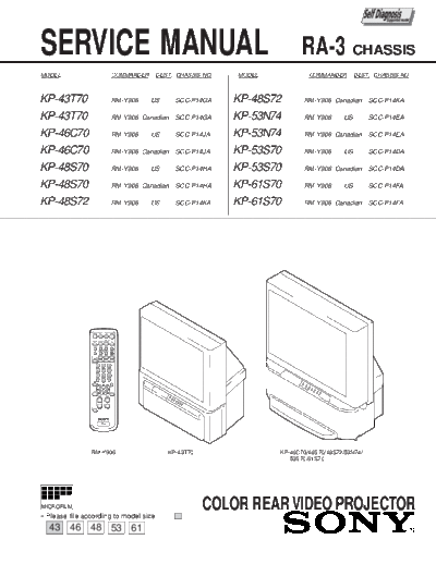 Sony kp48s70 kp46c70 and others ch ra3 - sm  Sony sony_kp48s70_kp46c70_and_others_ch_ra3_-_sm.pdf