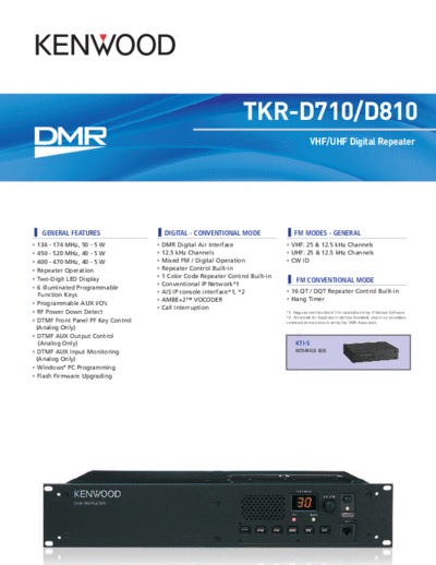 Kenwood TKR-D710D810Brochure  Kenwood Radios TKR-D710D810Brochure.pdf