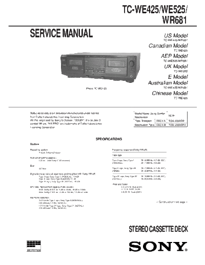 Sony TC-WE425 TC-WE525 TC-WR681  Sony Sony TC-WE425_TC-WE525_TC-WR681.pdf