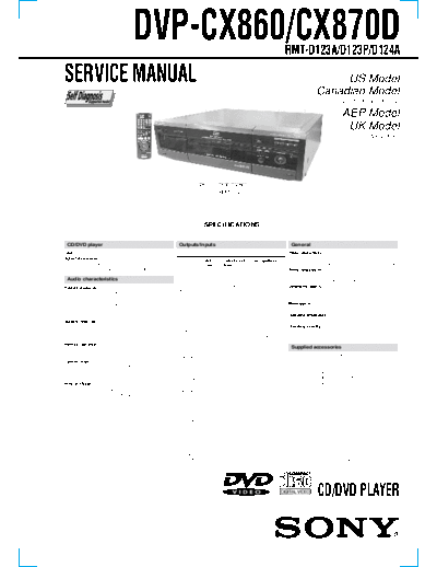 Sony DVP-CX870D DVP-CX860 FULL SM  Sony SONY DVP-CX870D_DVP-CX860 FULL SM.pdf