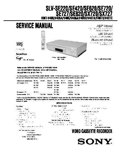 Sony SLV-SE220 - SX727  Sony Sony SLV-SE220 - SX727.pdf