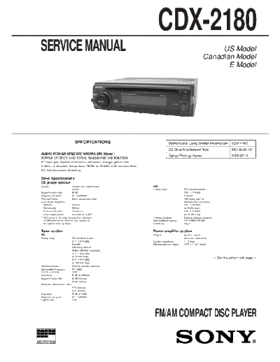 Sony CDX-2180  Sony CDX-2180.pdf