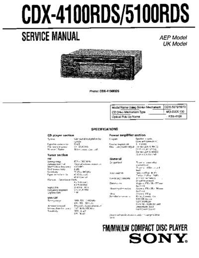 Sony Autoestereo CD   CDX-4100RDS 5100RDS - MS  Sony Autoestereo CD Sony CDX-4100RDS_5100RDS - MS.pdf