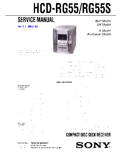 Sony HCD - RG 55--S    ( HI-FI )  Sony SONY  HCD - RG 55--S    ( HI-FI )   .pdf